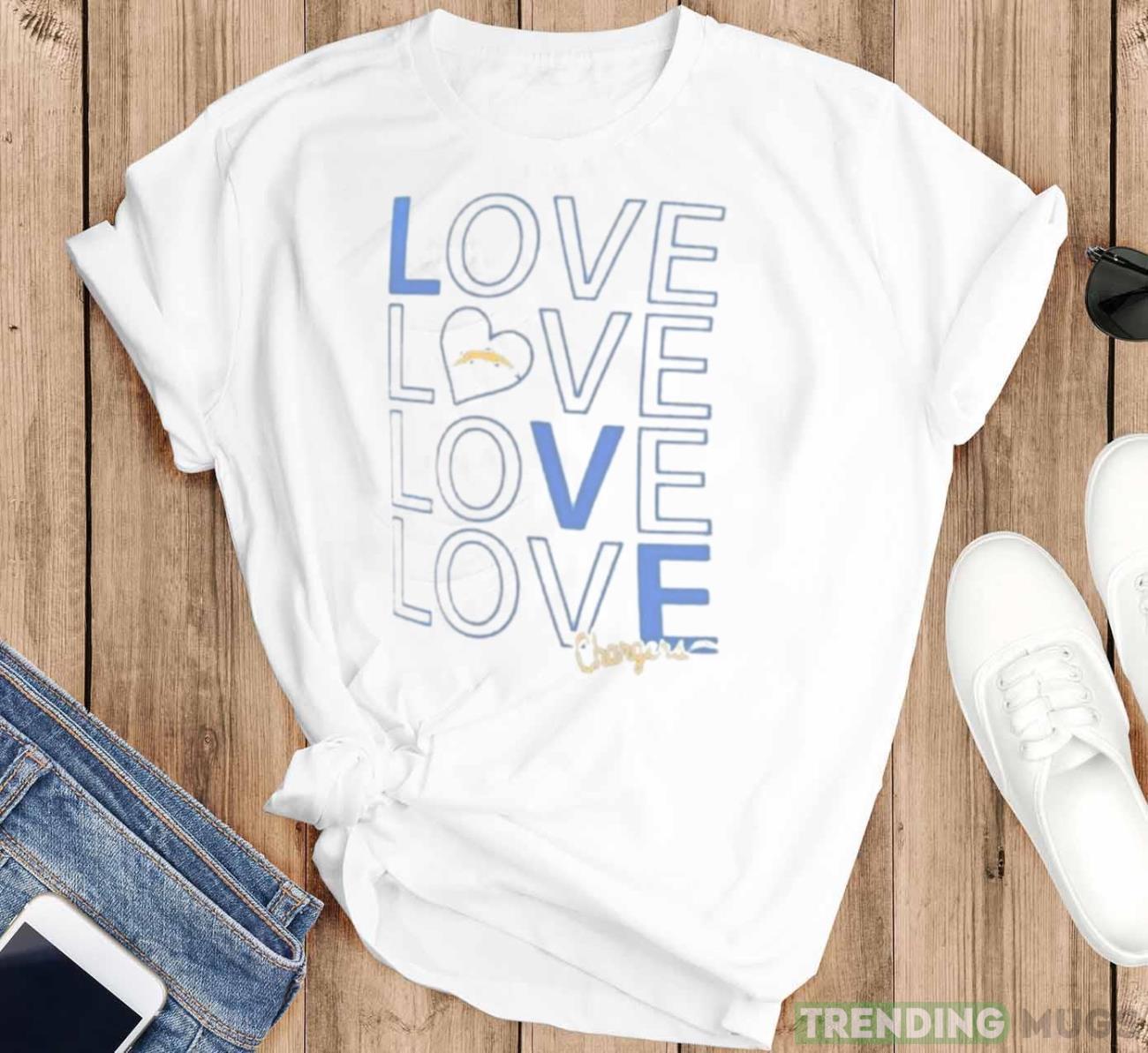 Los Angeles Chargers G III Love Graphic T Shirt Light Shirt Los Angeles Chargers G III Love Graphic T Shirt Light Shirt