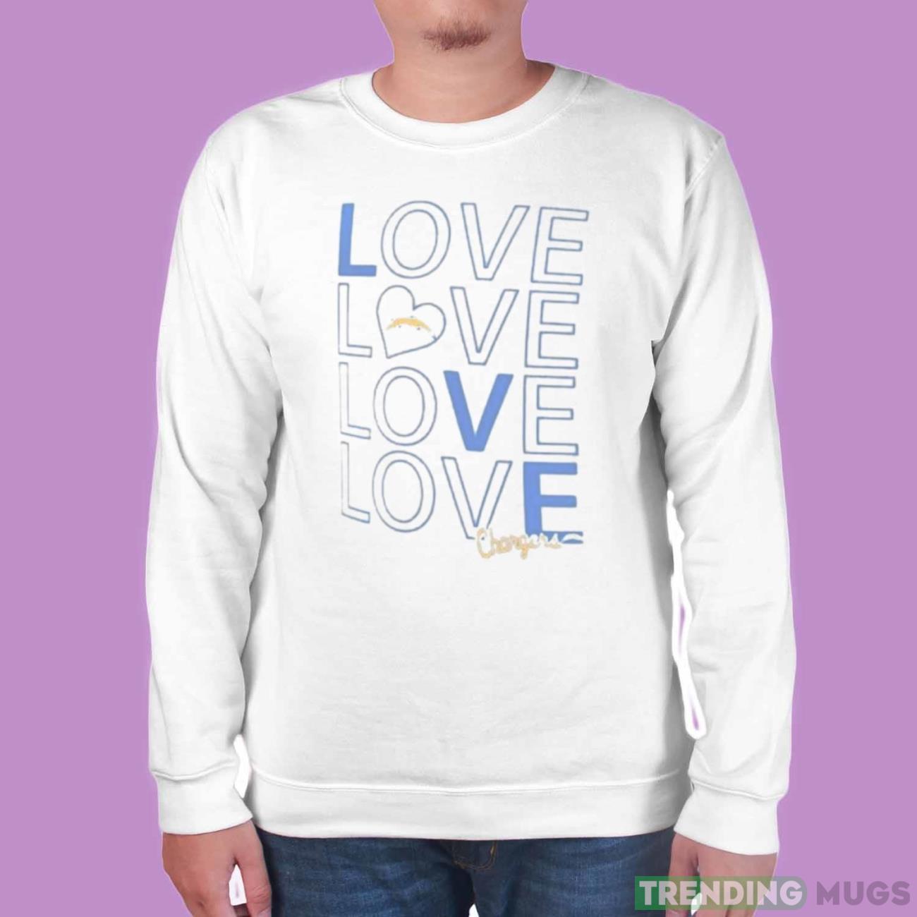 Los Angeles Chargers G III Love Graphic T Shirt Light Shirt Los Angeles Chargers G III Love Graphic T Shirt Light Shirt