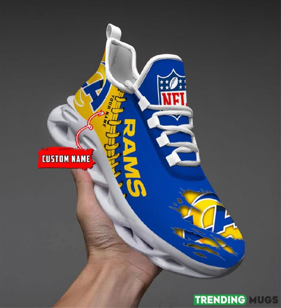Los Angeles Rams Custom Name NFL Max Soul Shoes Chunky Sneakers Gift For Fans - Los Angeles Rams Personalized NFL Max Soul Shoes_1 Los Angeles Rams Custom Name NFL Max Soul Shoes Chunky Sneakers Gift For Fans - Los Angeles Rams Personalized NFL Max Soul Shoes_1