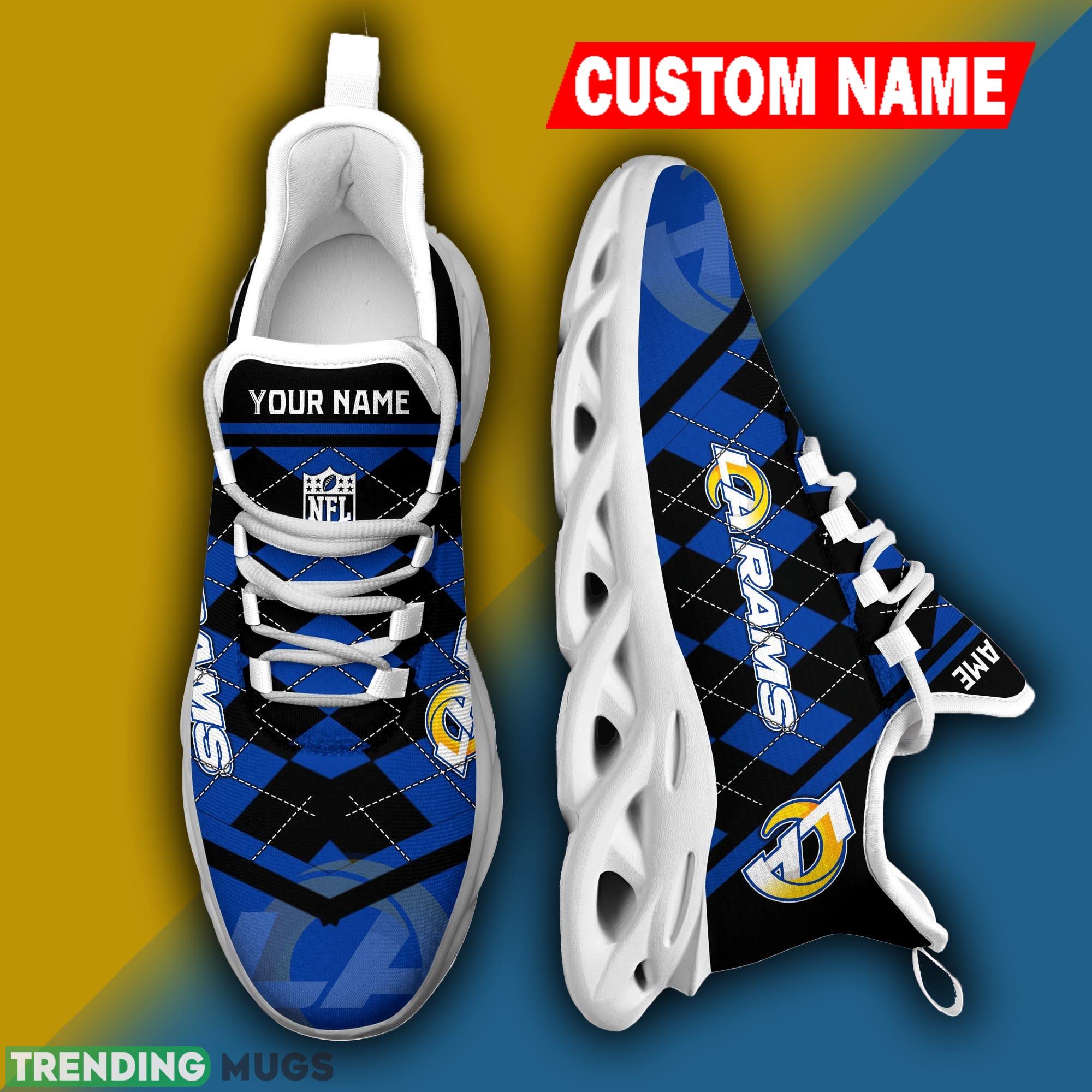 Los Angeles Rams NFL Christmas Sneakers Edgy Personalized Max Soul Shoes Max Soul Los Angeles Rams NFL Christmas Sneakers Edgy Personalized Max Soul Shoes Max Soul