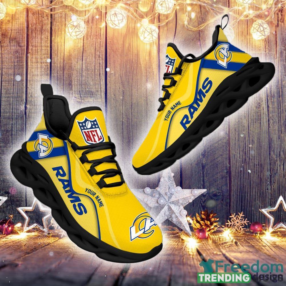 Los Angeles Rams NFL Custom Name Unique Max Soul Shoes Gift For Fans Running Sneaker Max Soul Los Angeles Rams NFL Custom Name Unique Max Soul Shoes Gift For Fans Running Sneaker Max Soul
