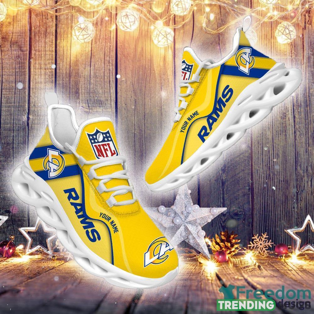 Los Angeles Rams NFL Custom Name Unique Max Soul Shoes Gift For Fans Running Sneaker Max Soul Los Angeles Rams NFL Custom Name Unique Max Soul Shoes Gift For Fans Running Sneaker Max Soul