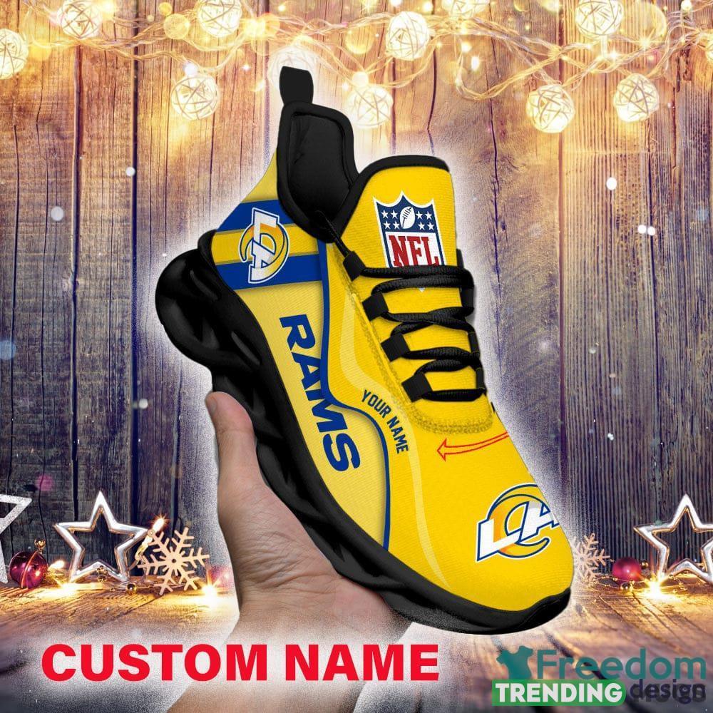 Los Angeles Rams NFL Custom Name Unique Max Soul Shoes Gift For Fans Running Sneaker - Los Angeles Rams NFL Customized Unique Max Soul Shoes_1 Los Angeles Rams NFL Custom Name Unique Max Soul Shoes Gift For Fans Running Sneaker - Los Angeles Rams NFL Customized Unique Max Soul Shoes_1