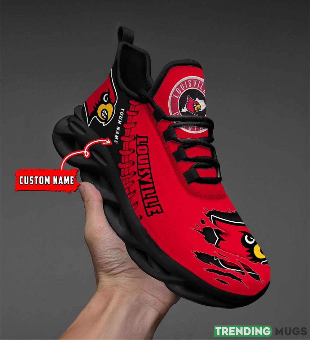 Louisville Cardinals Custom Name Max Soul Shoes Chunky Sneakers Gift For Fans Max Soul Louisville Cardinals Custom Name Max Soul Shoes Chunky Sneakers Gift For Fans Max Soul