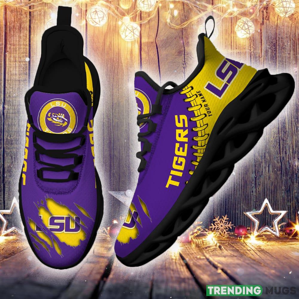 LSU Tigers Custom Name Max Soul Shoes Chunky Sneakers Gift For Fans Max Soul LSU Tigers Custom Name Max Soul Shoes Chunky Sneakers Gift For Fans Max Soul