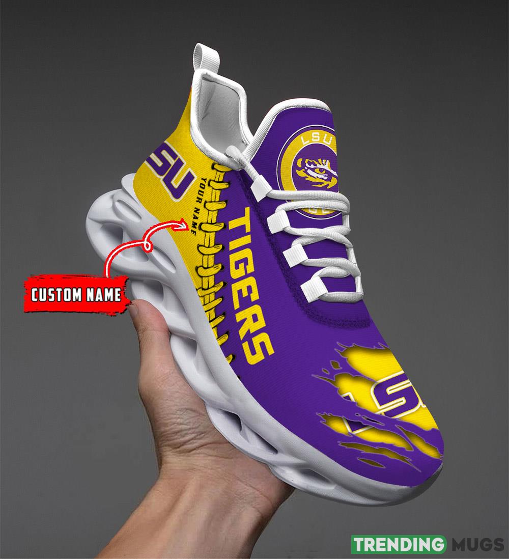 LSU Tigers Custom Name Max Soul Shoes Chunky Sneakers Gift For Fans - LSU Tigers Personalized Max Soul Shoes_1 LSU Tigers Custom Name Max Soul Shoes Chunky Sneakers Gift For Fans - LSU Tigers Personalized Max Soul Shoes_1