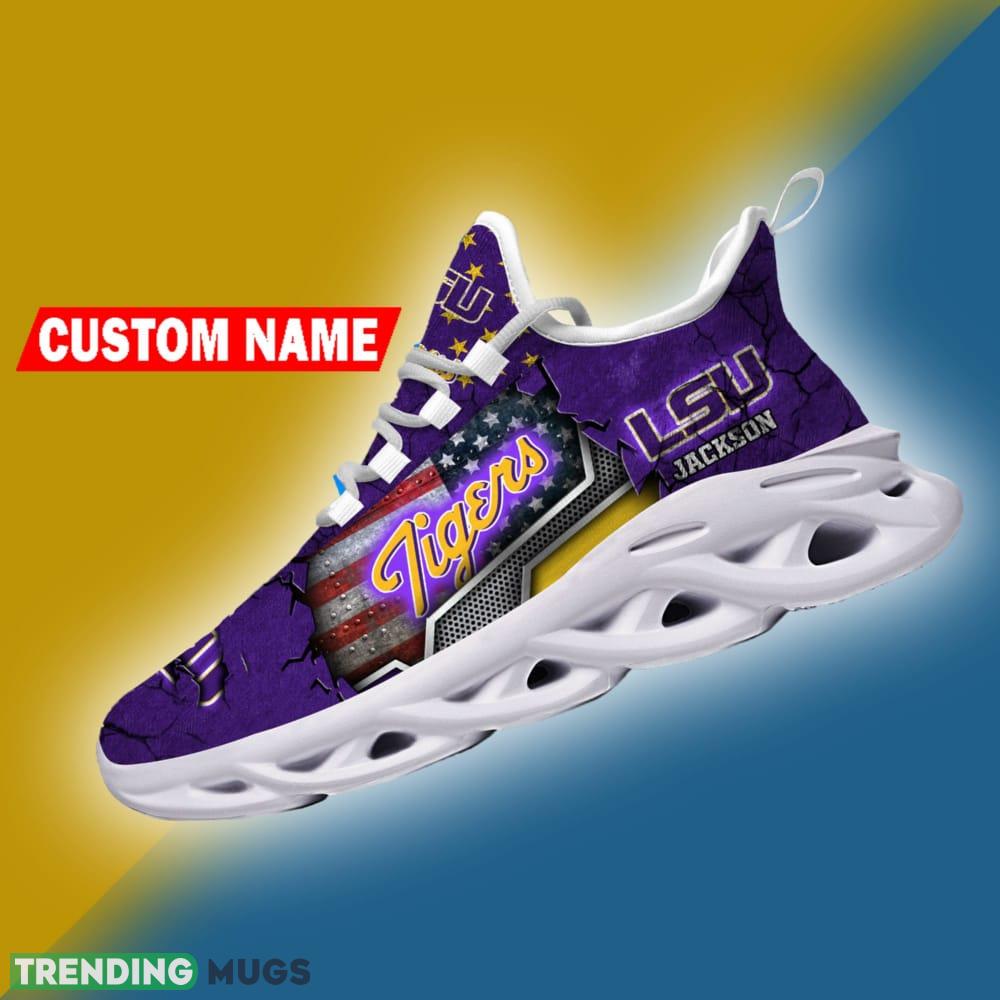 LSU TIGERS NCAA Sport Sneakers Flag Pattern Max Soul Shoes Personalized - LSU TIGERS NCAA Sport Sneakers Flag Pattern Max Soul Shoes Personalized Photo 4 LSU TIGERS NCAA Sport Sneakers Flag Pattern Max Soul Shoes Personalized - LSU TIGERS NCAA Sport Sneakers Flag Pattern Max Soul Shoes Personalized Photo 4