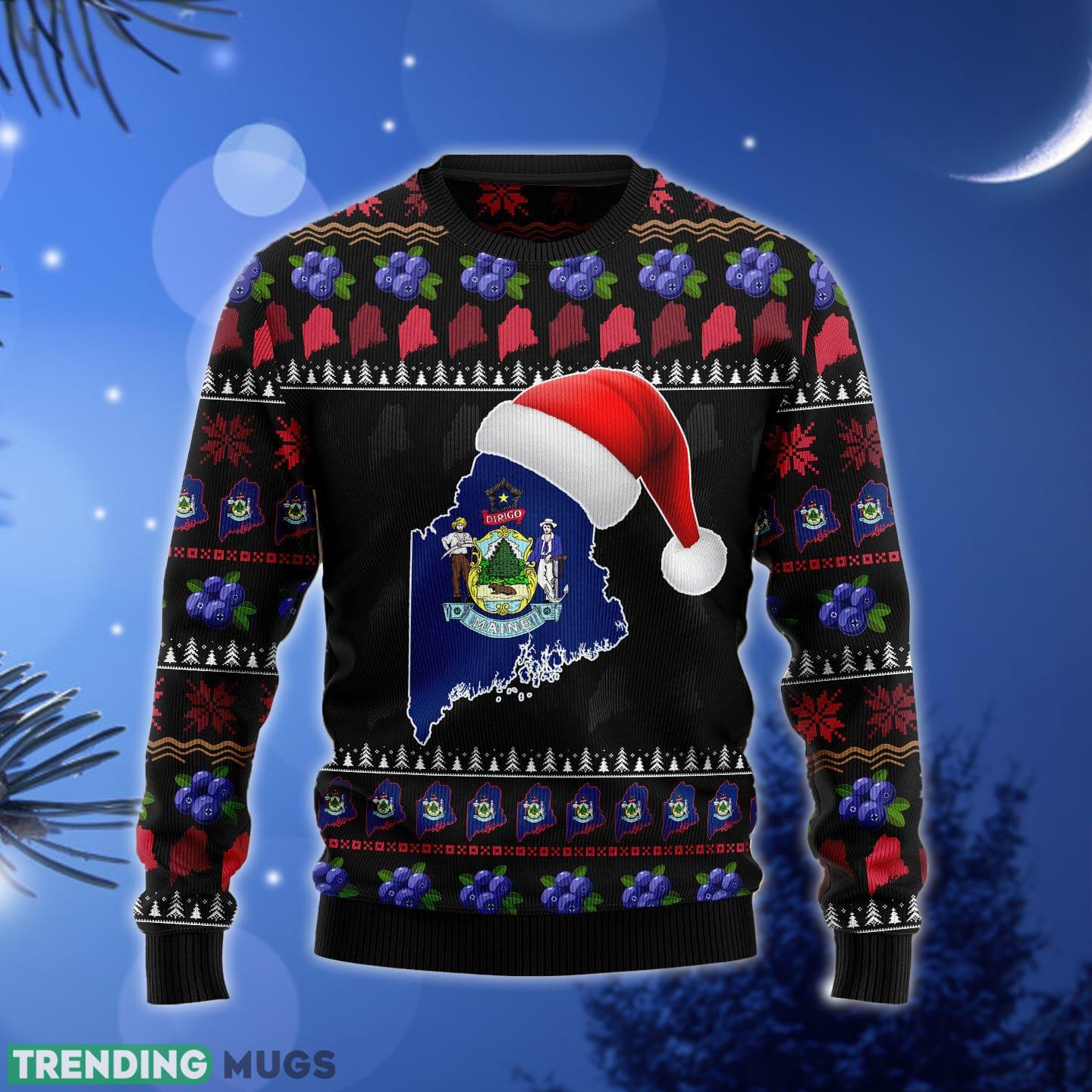 Maine Ugly Christmas Sweater Gift Men Women - Maine Christmas HZ112608 unisex womens & mens, couples matching, friends, funny family ugly christmas holiday sweater gifts (plus size available)_1 Maine Ugly Christmas Sweater Gift Men Women - Maine Christmas HZ112608 unisex womens & mens, couples matching, friends, funny family ugly christmas holiday sweater gifts (plus size available)_1