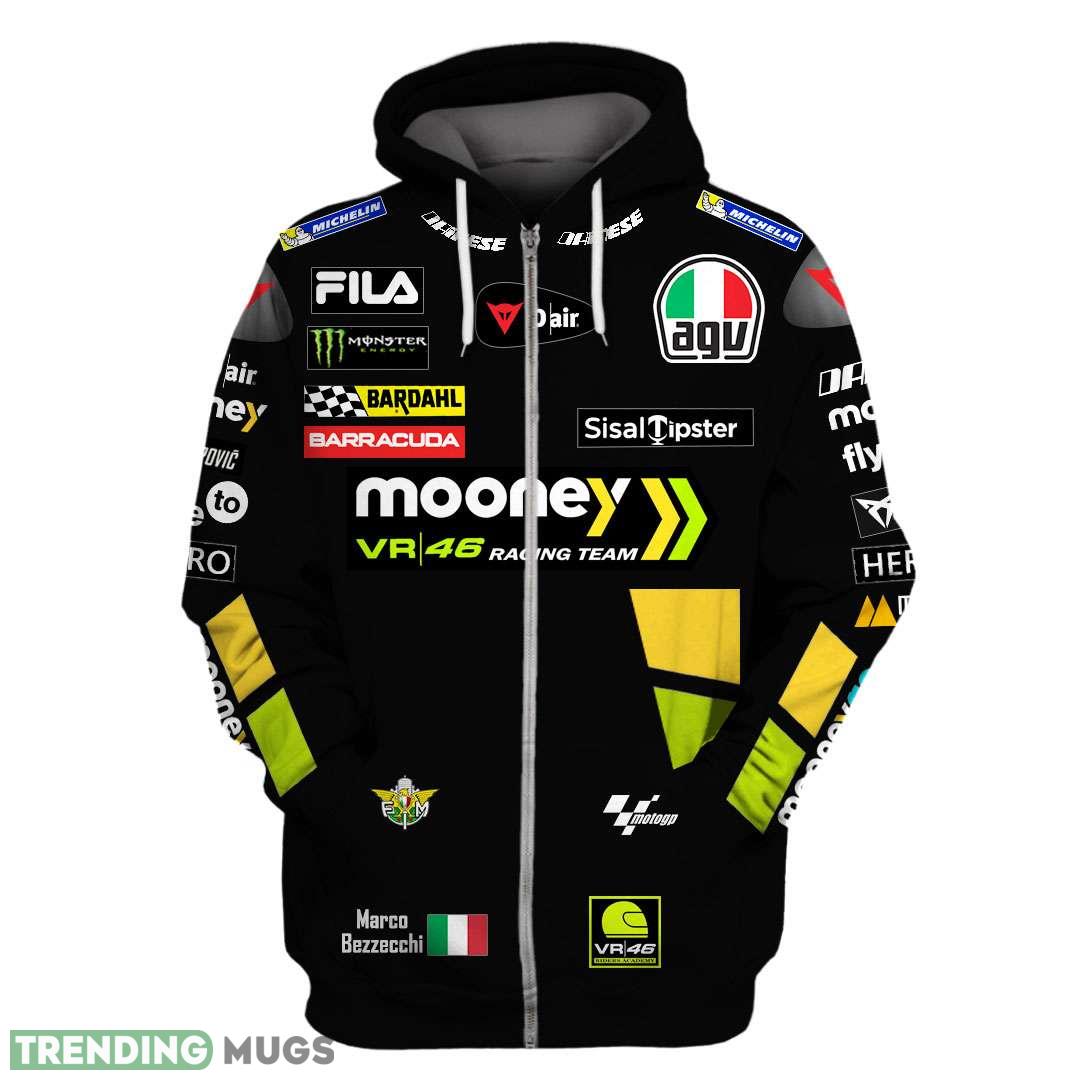 Marco Bezzecchi Mooney VR46 F1 Racing New Season 3D Zip Hoodie 3D Hoodies Marco Bezzecchi Mooney VR46 F1 Racing New Season 3D Zip Hoodie 3D Hoodies