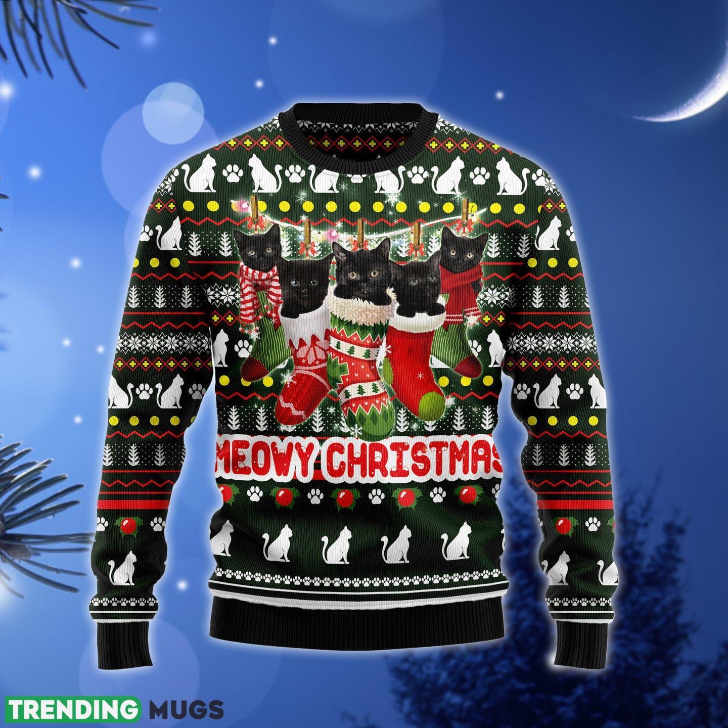 Meowy Black Cat Ugly Christmas Sweater Gift Men Women - Meowy Christmas Black Cat G51126 unisex womens & mens, couples matching, friends, cat lover, funny family ugly christmas holiday sweater gifts (plus size available)_1 Meowy Black Cat Ugly Christmas Sweater Gift Men Women - Meowy Christmas Black Cat G51126 unisex womens & mens, couples matching, friends, cat lover, funny family ugly christmas holiday sweater gifts (plus size available)_1