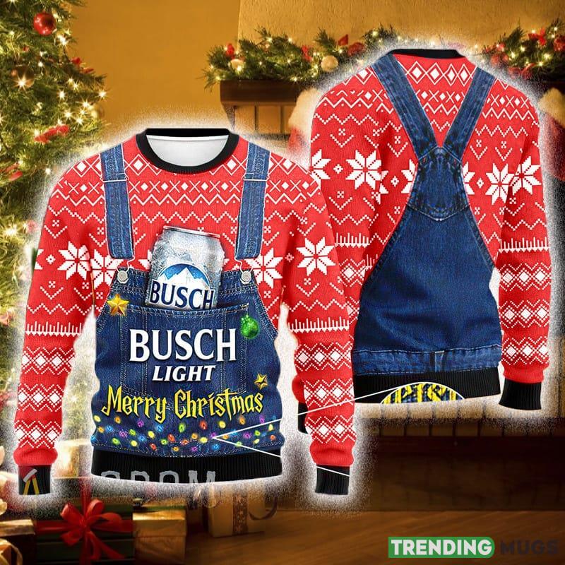 Merry Christmas Busch Light Sweater Red For Men And Women Gift Sweater Beer - Merry Christmas Busch Light Sweater Red_2