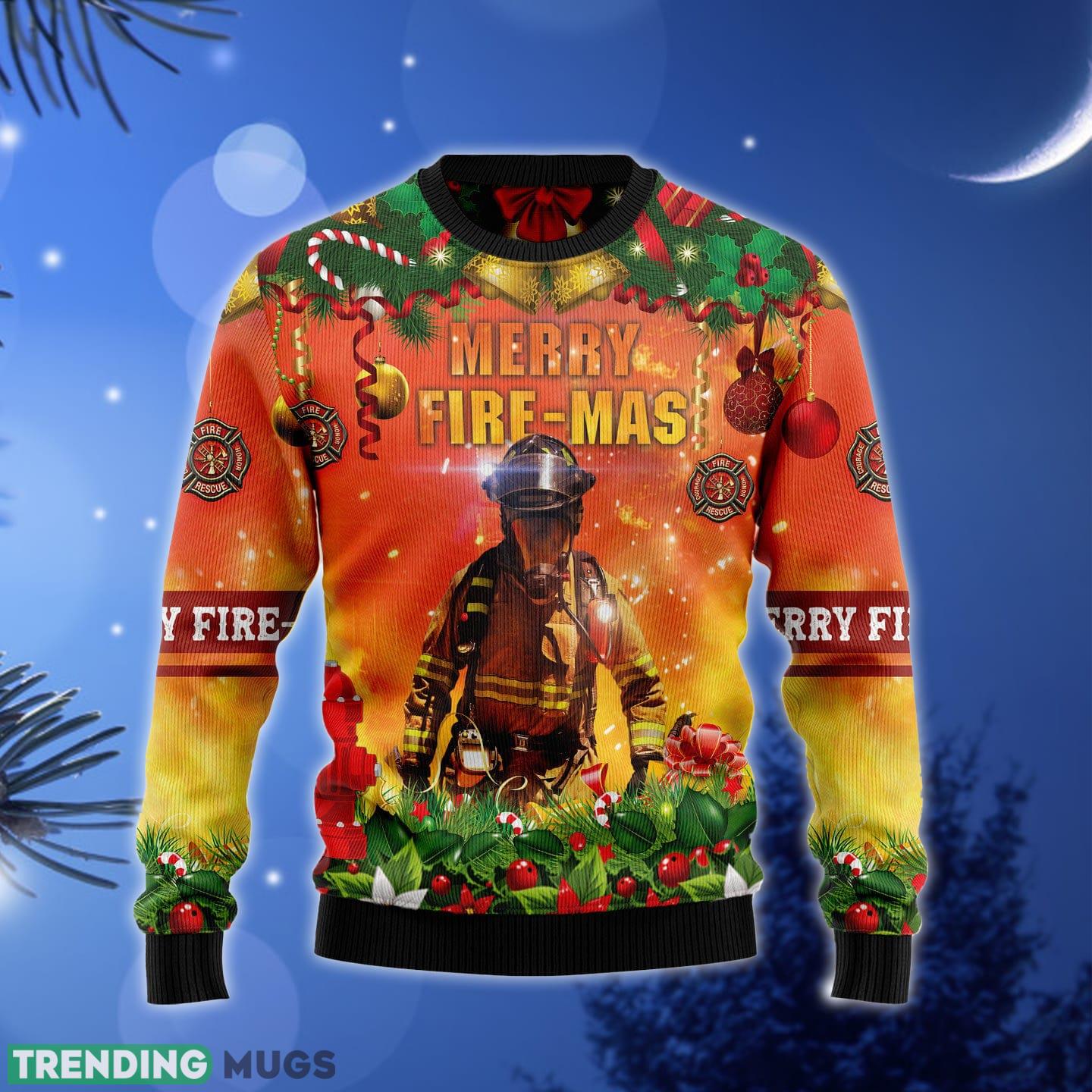 Merry Fire Mas Firefighter Ugly Christmas Sweater Gift Men Women - Merry Fire Mas Firefighter G51126 unisex womens & mens, couples matching, friends, funny family ugly christmas holiday sweater gifts (plus size available)_1 Merry Fire Mas Firefighter Ugly Christmas Sweater Gift Men Women - Merry Fire Mas Firefighter G51126 unisex womens & mens, couples matching, friends, funny family ugly christmas holiday sweater gifts (plus size available)_1