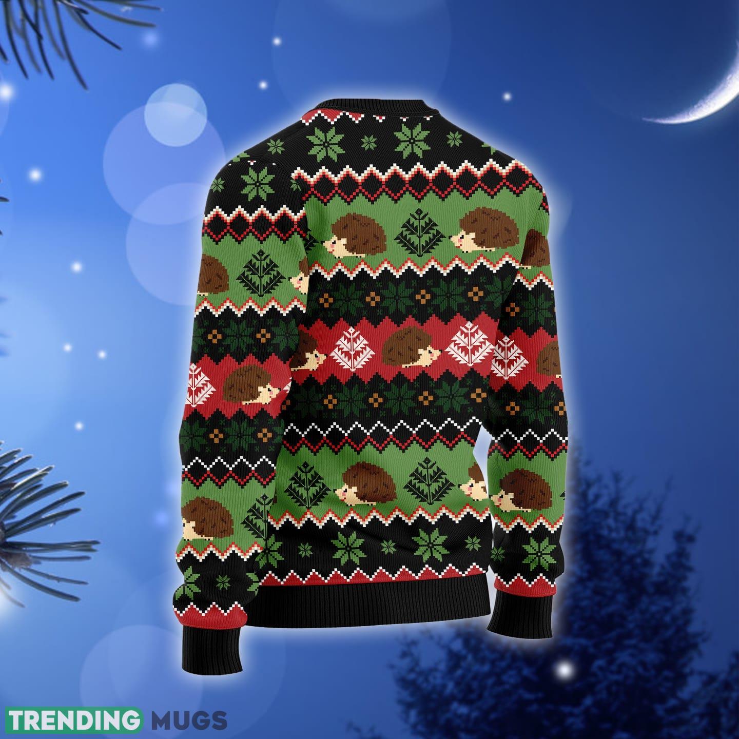 Merry Hedgy Ugly Christmas Sweater Gift Men Women 3D Sweater Merry Hedgy Ugly Christmas Sweater Gift Men Women 3D Sweater