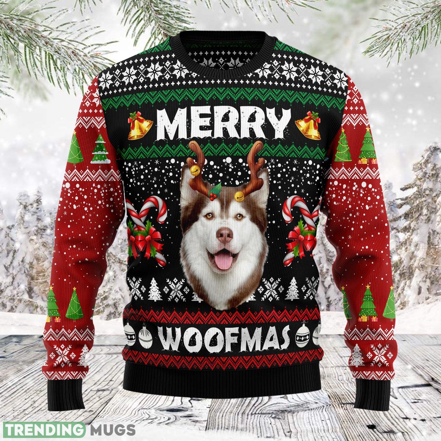 Merry Woofmas Husky Ugly Christmas Sweater Gift Men Women - Merry Woofmas Husky TG51127 unisex womens & mens, couples matching, friends, dog lover, funny family ugly christmas holiday sweater gifts (plus size available)_1 Merry Woofmas Husky Ugly Christmas Sweater Gift Men Women - Merry Woofmas Husky TG51127 unisex womens & mens, couples matching, friends, dog lover, funny family ugly christmas holiday sweater gifts (plus size available)_1