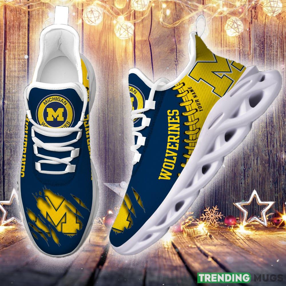 Michigan Wolverines Custom Name Max Soul Shoes Chunky Sneakers Gift For Fans Max Soul Michigan Wolverines Custom Name Max Soul Shoes Chunky Sneakers Gift For Fans Max Soul