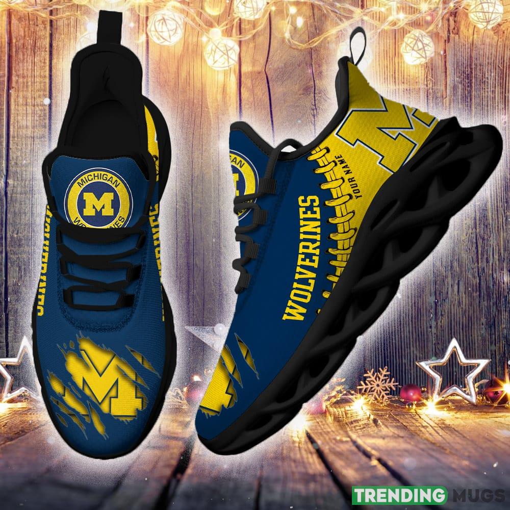 Michigan Wolverines Custom Name Max Soul Shoes Chunky Sneakers Gift For Fans Max Soul Michigan Wolverines Custom Name Max Soul Shoes Chunky Sneakers Gift For Fans Max Soul