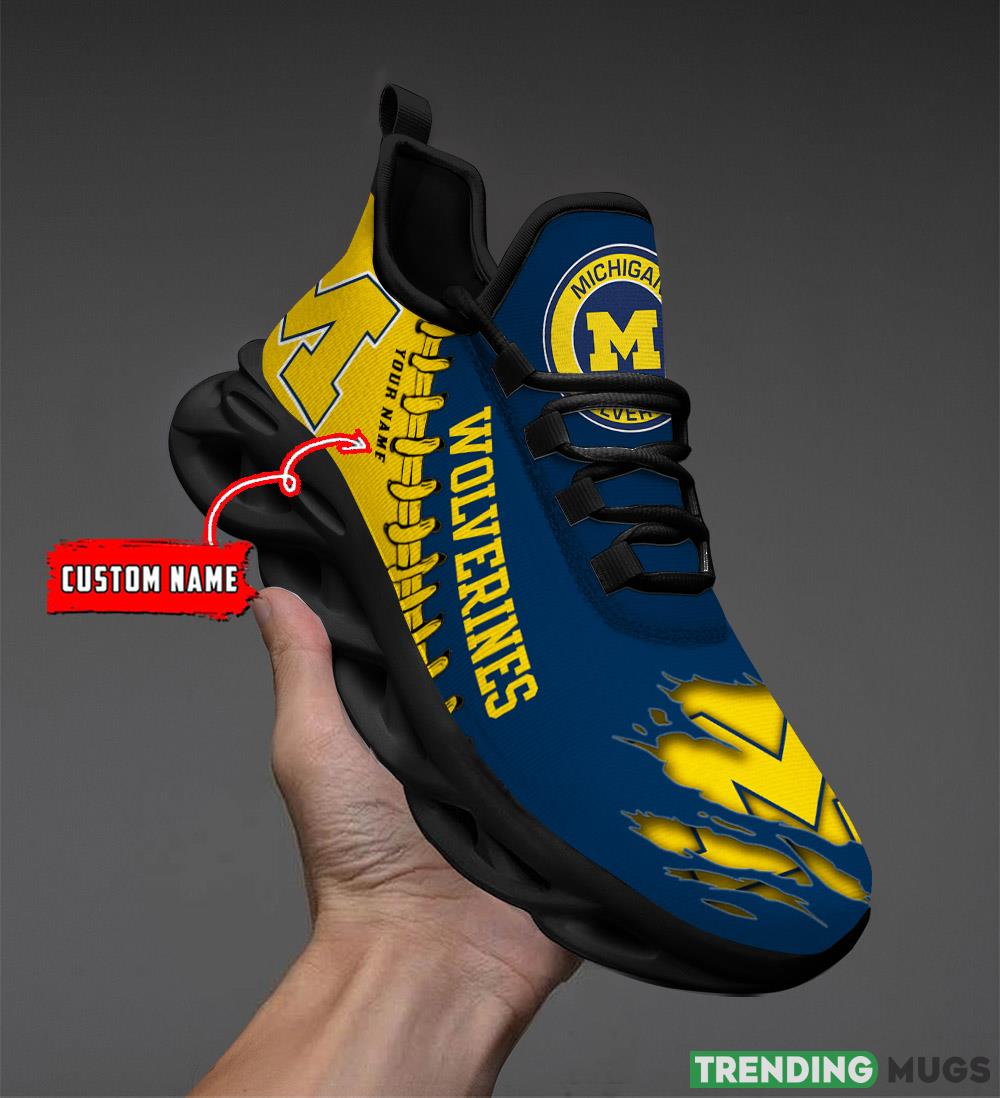Michigan Wolverines Custom Name Max Soul Shoes Chunky Sneakers Gift For Fans - Michigan Wolverines Personalized Max Soul Shoes_1 Michigan Wolverines Custom Name Max Soul Shoes Chunky Sneakers Gift For Fans - Michigan Wolverines Personalized Max Soul Shoes_1