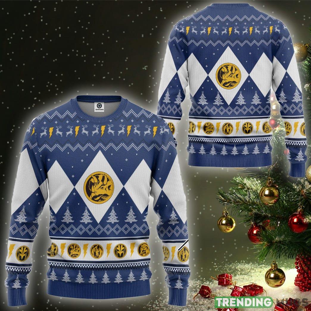 Mighty Morphin Blue Ranger Ugly Christmas Sweater Gift For Men Women 3D Sweater Mighty Morphin Blue Ranger Ugly Christmas Sweater Gift For Men Women 3D Sweater