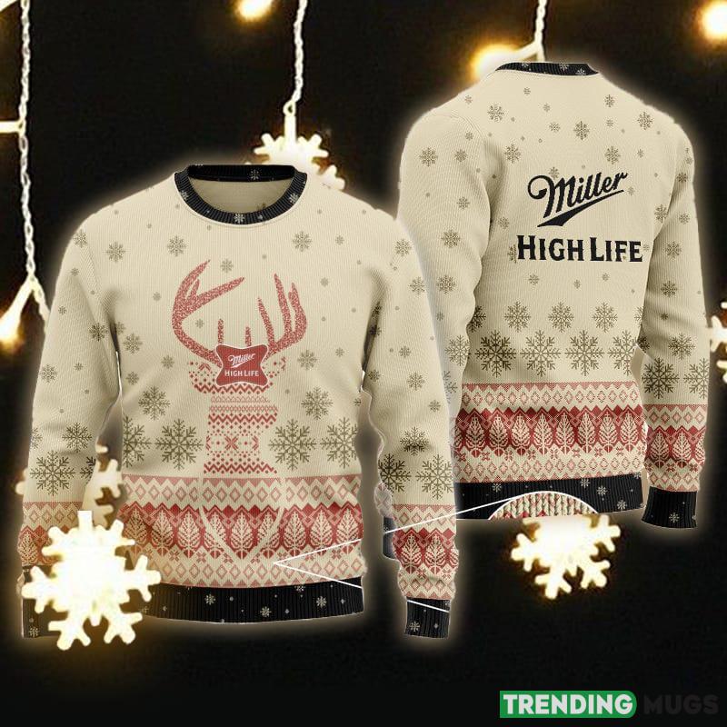 Miller High Life Reindeer Snowy Ugly Christmas Sweater Gift For Men Women - Miller High Life Reindeer Snowy Ugly Christmas Sweater Gift Men Women Miller High Life Reindeer Snowy Ugly Christmas Sweater Gift For Men Women - Miller High Life Reindeer Snowy Ugly Christmas Sweater Gift Men Women