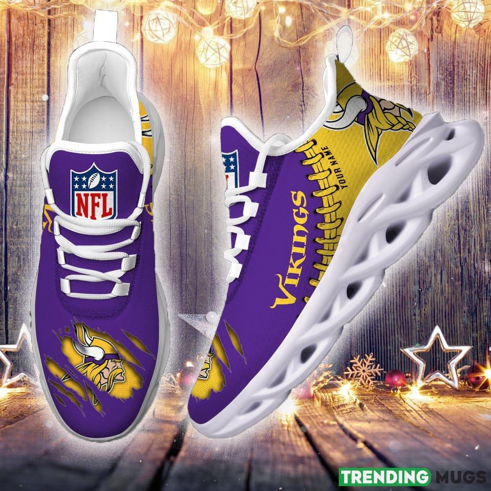 Minnesota Vikings Custom Name NFL Max Soul Shoes Chunky Sneakers Gift For Fans Max Soul Minnesota Vikings Custom Name NFL Max Soul Shoes Chunky Sneakers Gift For Fans Max Soul