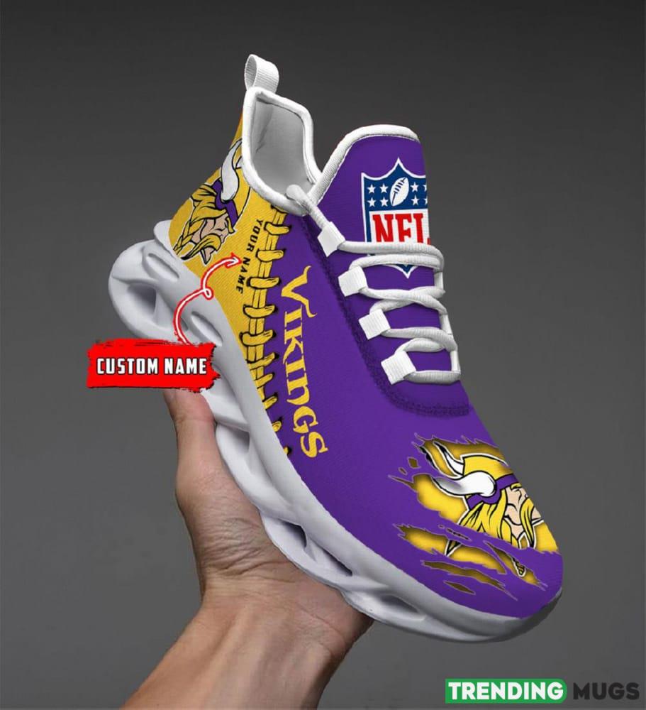 Minnesota Vikings Custom Name NFL Max Soul Shoes Chunky Sneakers Gift For Fans - Minnesota Vikings Personalized NFL Max Soul Shoes_1 Minnesota Vikings Custom Name NFL Max Soul Shoes Chunky Sneakers Gift For Fans - Minnesota Vikings Personalized NFL Max Soul Shoes_1