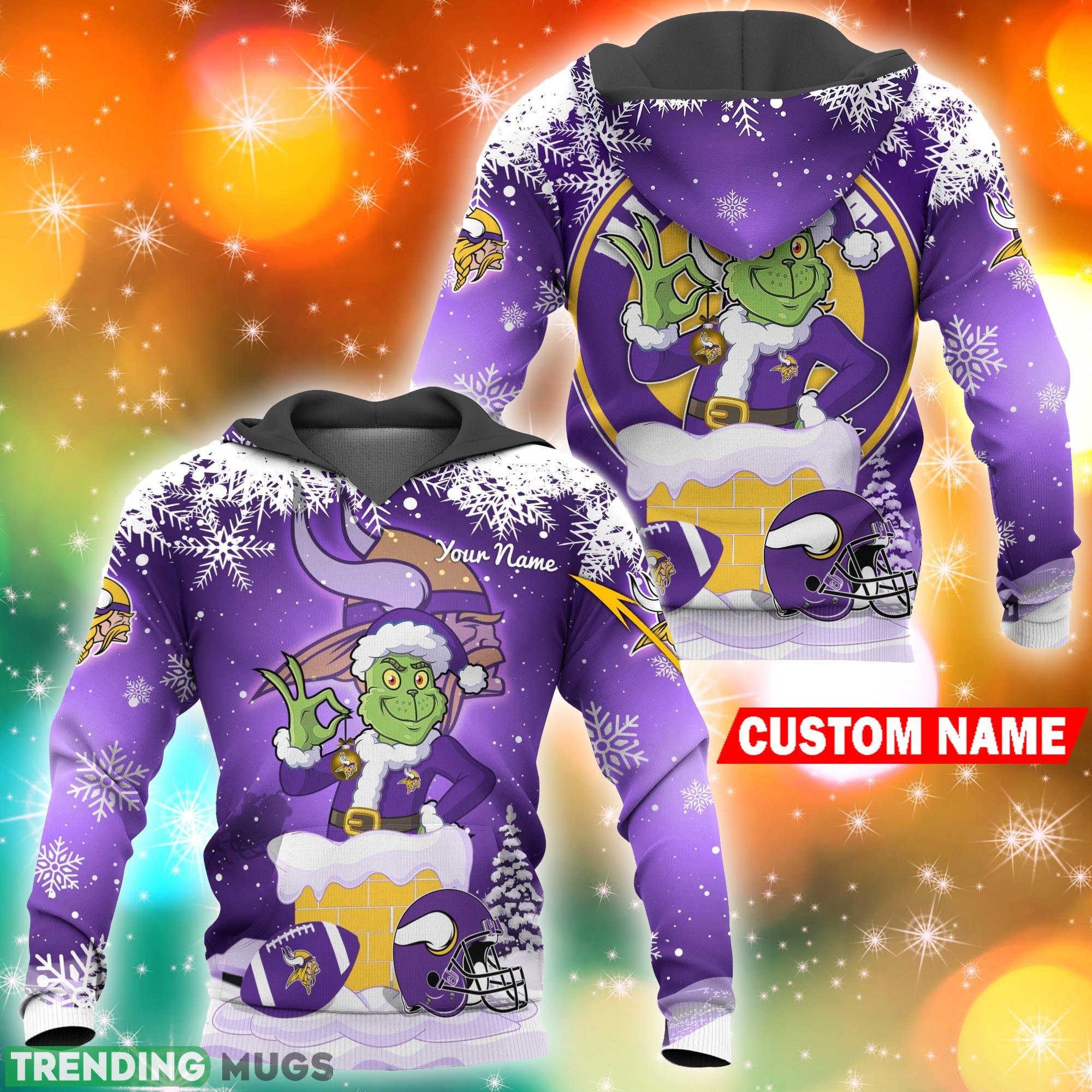 Minnesota Vikings NFL Christmas Grinch in Chimney 3D Hoodie Pullover Prints Custom Name - Minnesota Vikings NFL Grinch in Chimney 3D Hoodie Pullover Prints Custom Name Photo 2 Minnesota Vikings NFL Christmas Grinch in Chimney 3D Hoodie Pullover Prints Custom Name - Minnesota Vikings NFL Grinch in Chimney 3D Hoodie Pullover Prints Custom Name Photo 2