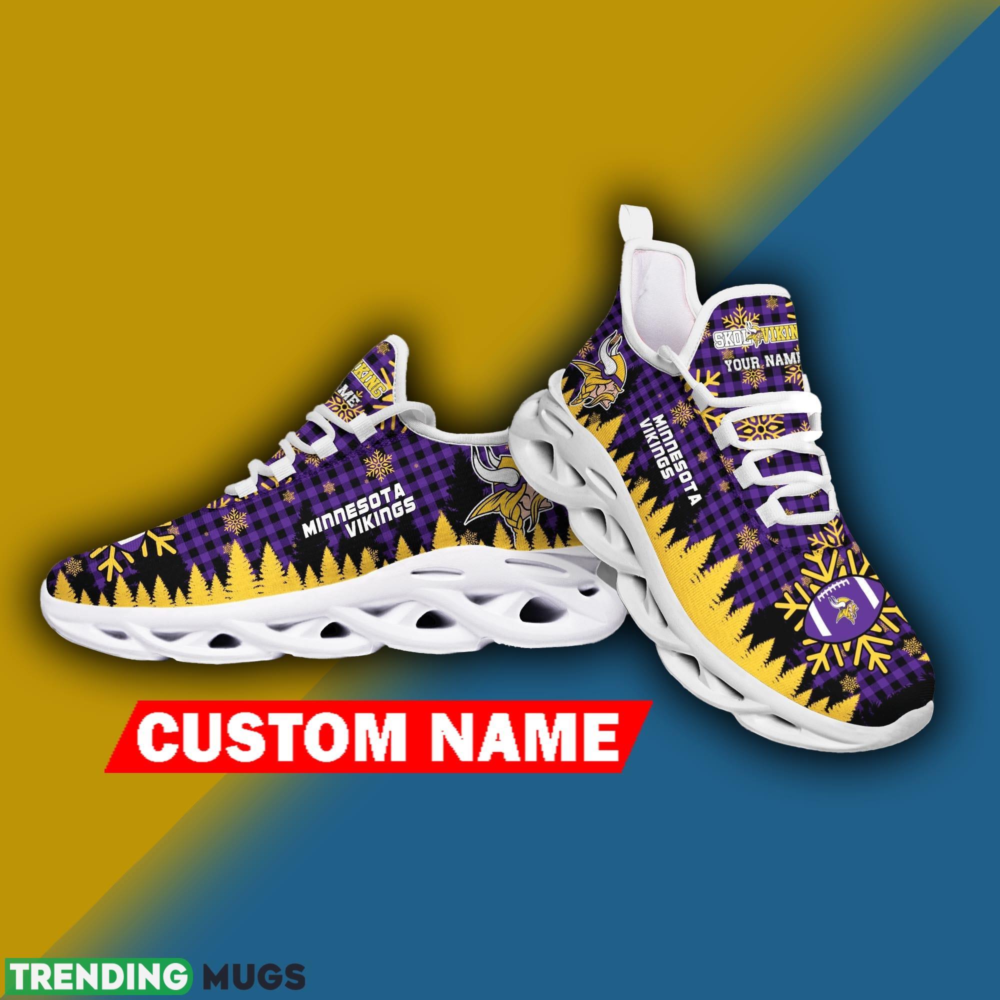 Minnesota Vikings NFL Christmas Sneakers Aesthetic Personalized Max Soul Shoes Max Soul Minnesota Vikings NFL Christmas Sneakers Aesthetic Personalized Max Soul Shoes Max Soul