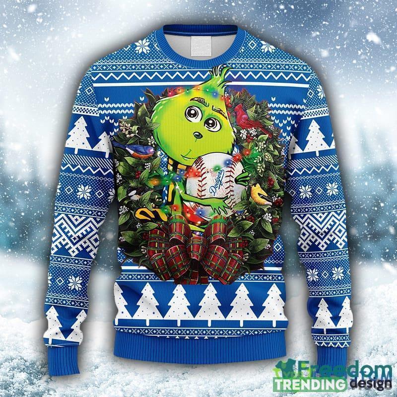 MLB Los Angeles Dodgers Grinch Hug Christmas Ugly 3D Knitted Sweater For Men And Women Gift Ugly Christmas - MLB Los Angeles Dodgers Grinch Hug Christmas Ugly Sweater_1 MLB Los Angeles Dodgers Grinch Hug Christmas Ugly 3D Knitted Sweater For Men And Women Gift Ugly Christmas - MLB Los Angeles Dodgers Grinch Hug Christmas Ugly Sweater_1