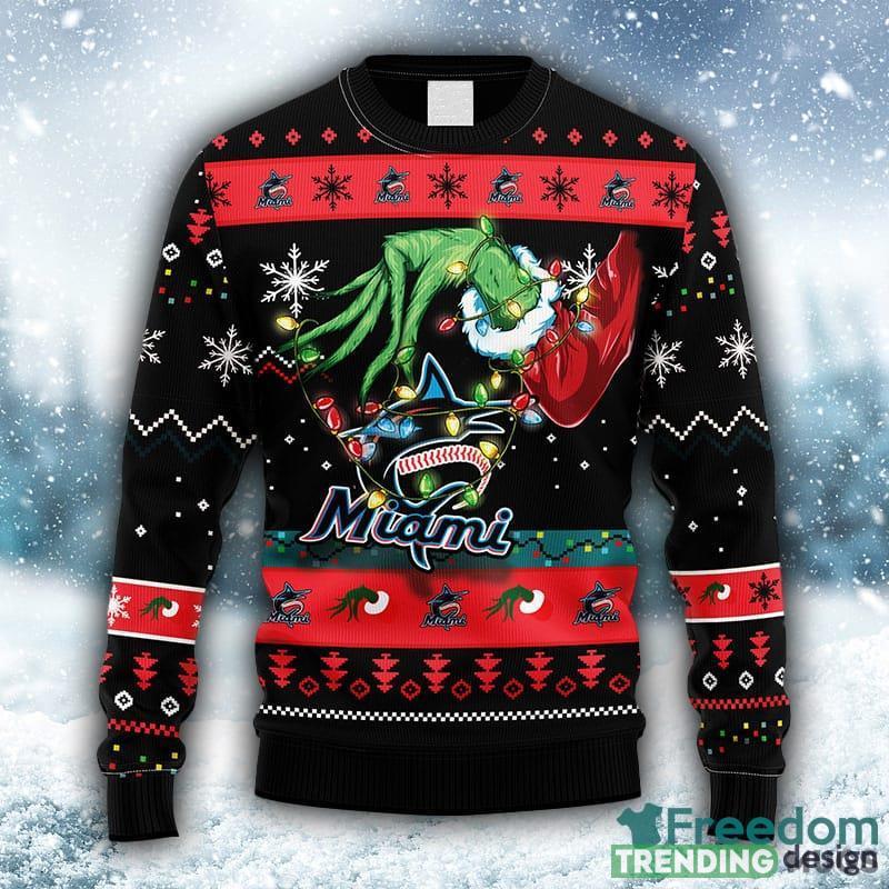 MLB Miami Marlins Grinch Christmas Ugly 3D Knitted Sweater For Men And Women Gift Ugly Christmas - MLB Miami Marlins Grinch Christmas Ugly Sweater_1 MLB Miami Marlins Grinch Christmas Ugly 3D Knitted Sweater For Men And Women Gift Ugly Christmas - MLB Miami Marlins Grinch Christmas Ugly Sweater_1