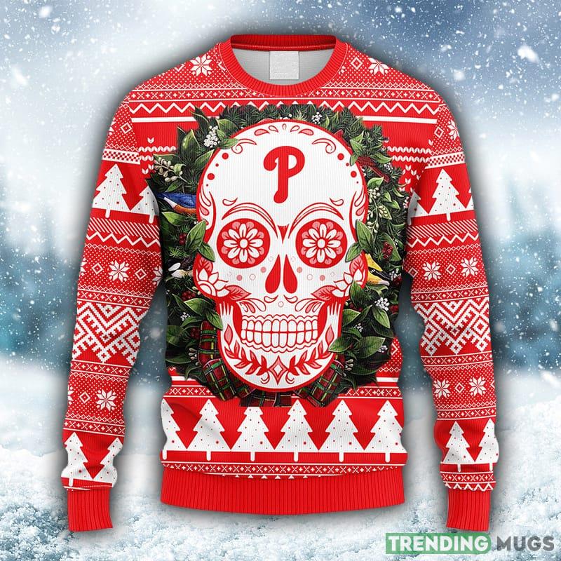 MLB Philadelphia Phillies Skull Flower Ugly 3D Sweater For Men And Women Gift Ugly Christmas - MLB Philadelphia Phillies Skull Flower Ugly Christmas Ugly Sweater_1 MLB Philadelphia Phillies Skull Flower Ugly 3D Sweater For Men And Women Gift Ugly Christmas - MLB Philadelphia Phillies Skull Flower Ugly Christmas Ugly Sweater_1