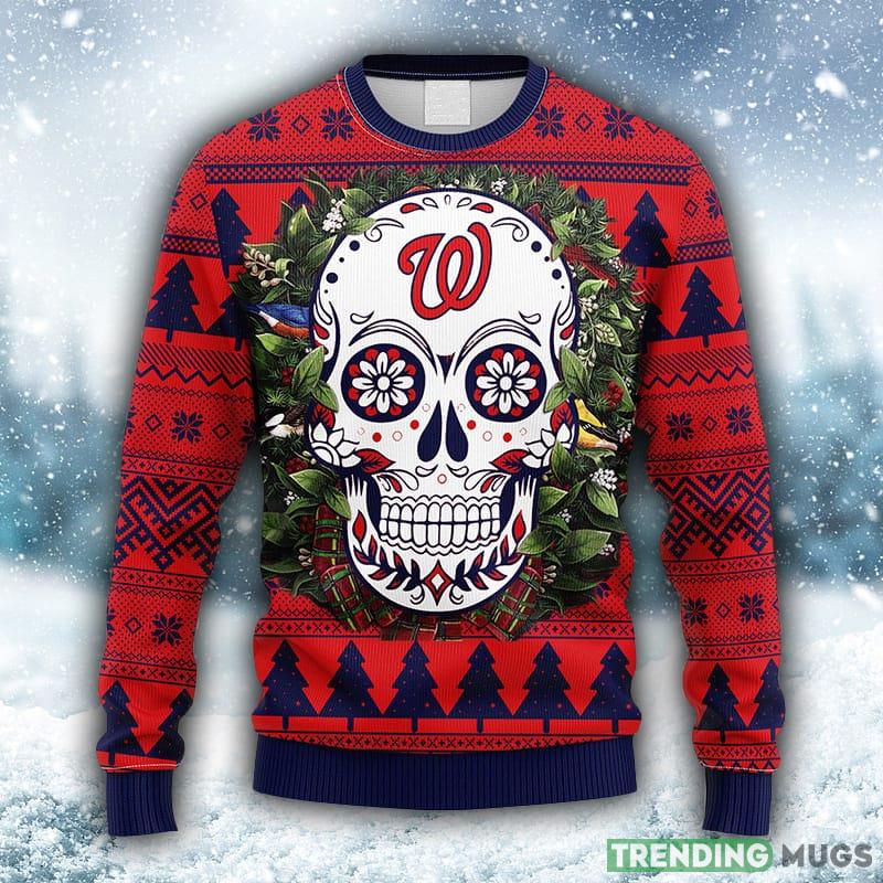 MLB Washington Nationals Skull Flower Ugly 3D Sweater For Men And Women Gift Ugly Christmas - MLB Washington Nationals Skull Flower Ugly Christmas Ugly Sweater_1 MLB Washington Nationals Skull Flower Ugly 3D Sweater For Men And Women Gift Ugly Christmas - MLB Washington Nationals Skull Flower Ugly Christmas Ugly Sweater_1