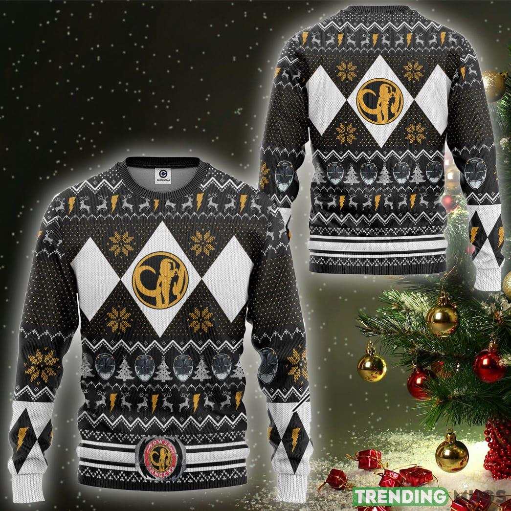 MMPR Black Ranger Ugly Christmas Sweater Gift For Men Women 3D Sweater MMPR Black Ranger Ugly Christmas Sweater Gift For Men Women 3D Sweater