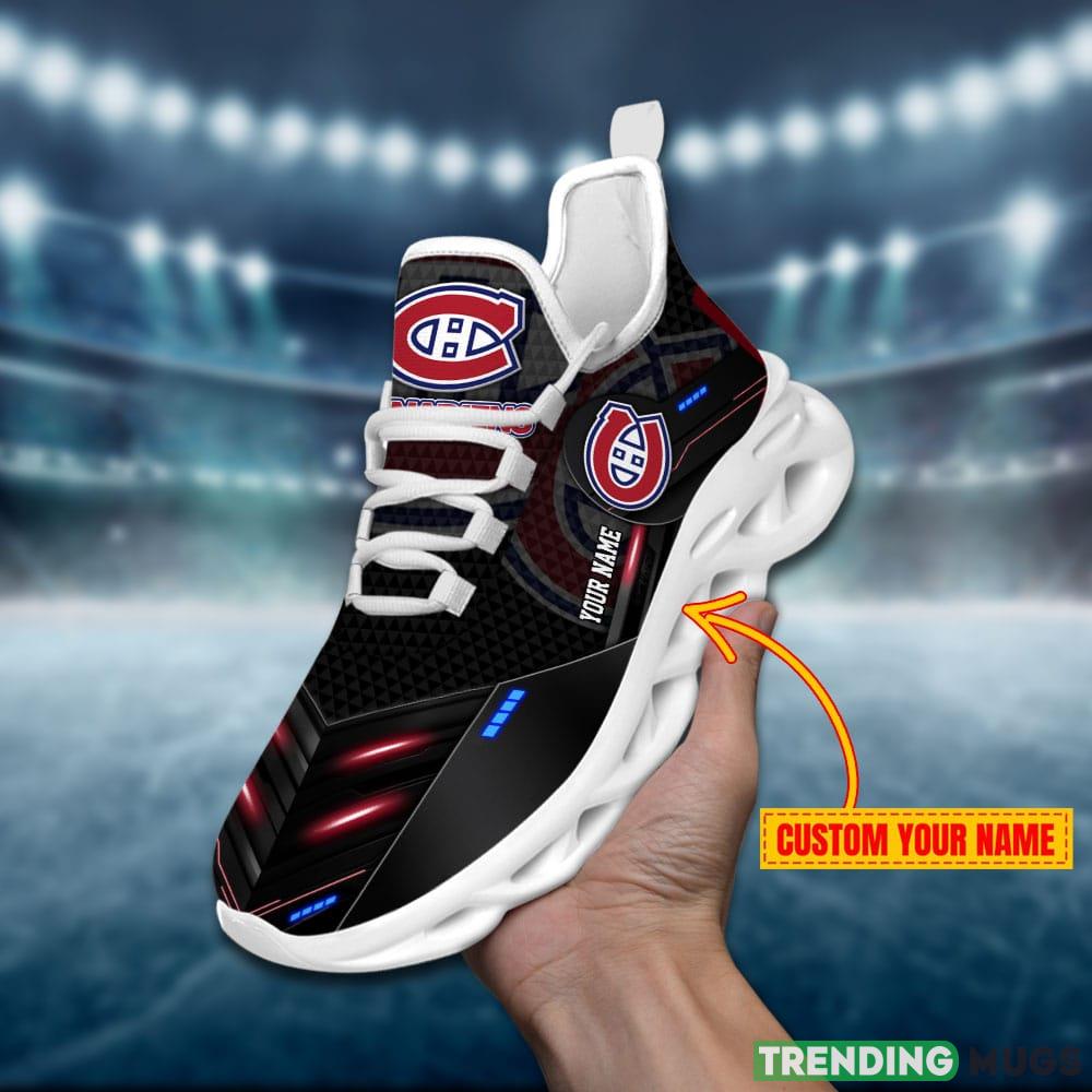 Montreal Canadiens NHL Sport Black Max Soul Shoes Custom Name Running Sneakers For Fans Gift Max Soul Montreal Canadiens NHL Sport Black Max Soul Shoes Custom Name Running Sneakers For Fans Gift Max Soul