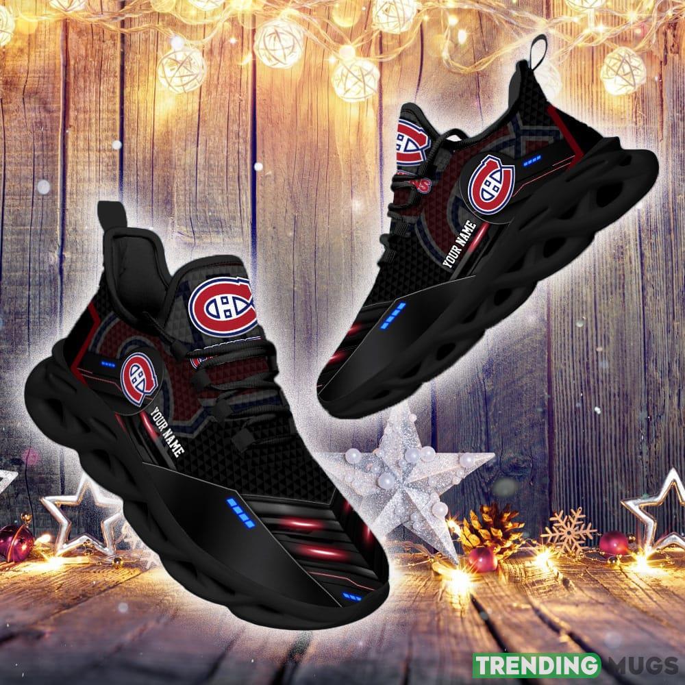 Montreal Canadiens NHL Sport Black Max Soul Shoes Custom Name Running Sneakers For Fans Gift Max Soul Montreal Canadiens NHL Sport Black Max Soul Shoes Custom Name Running Sneakers For Fans Gift Max Soul