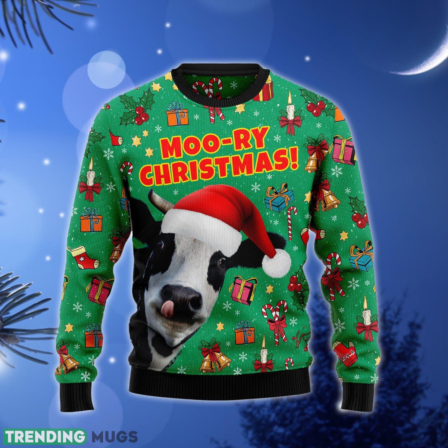 Moo Ry Ugly Christmas Sweater Gift Men Women - Moo Ry Christmas HZ120114 unisex womens & mens, couples matching, friends, funny family ugly christmas holiday sweater gifts (plus size available)_1 Moo Ry Ugly Christmas Sweater Gift Men Women - Moo Ry Christmas HZ120114 unisex womens & mens, couples matching, friends, funny family ugly christmas holiday sweater gifts (plus size available)_1