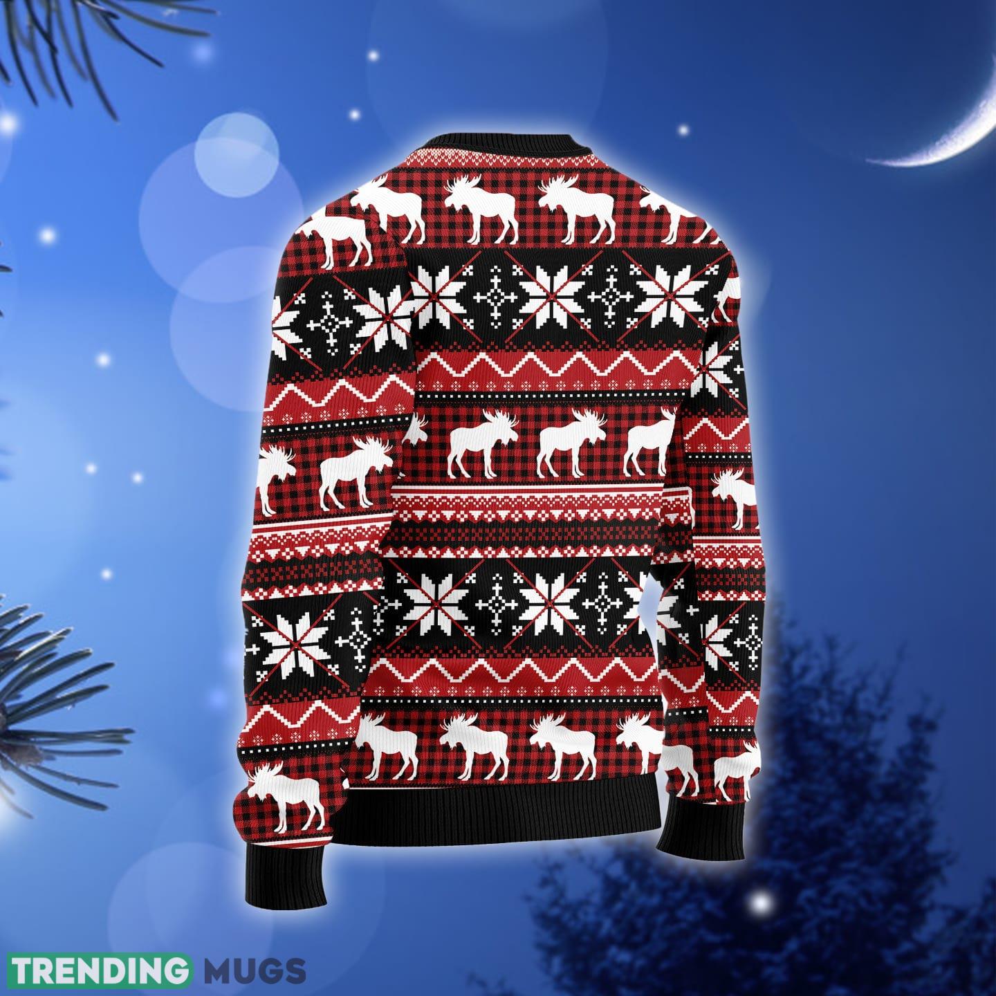 Moose Ugly Christmas Sweater Gift Men Women 3D Sweater Moose Ugly Christmas Sweater Gift Men Women 3D Sweater