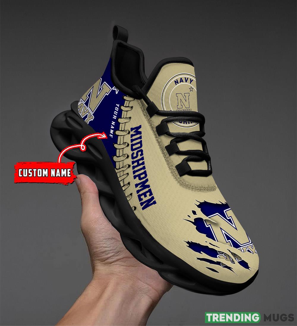 Navy Midshipmen Custom Name Max Soul Shoes Chunky Sneakers Gift For Fans - Navy Midshipmen Personalized Max Soul Shoes_1 Navy Midshipmen Custom Name Max Soul Shoes Chunky Sneakers Gift For Fans - Navy Midshipmen Personalized Max Soul Shoes_1