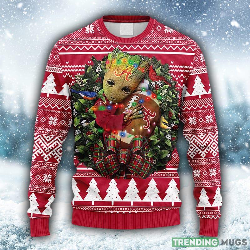 NCAA Alabama Crimson Tide Groot Hug Christmas Ugly 3D Sweater For Men And Women Gift Ugly Christmas - NCAA Alabama Crimson Tide Groot Hug Christmas Ugly Sweater_1 NCAA Alabama Crimson Tide Groot Hug Christmas Ugly 3D Sweater For Men And Women Gift Ugly Christmas - NCAA Alabama Crimson Tide Groot Hug Christmas Ugly Sweater_1