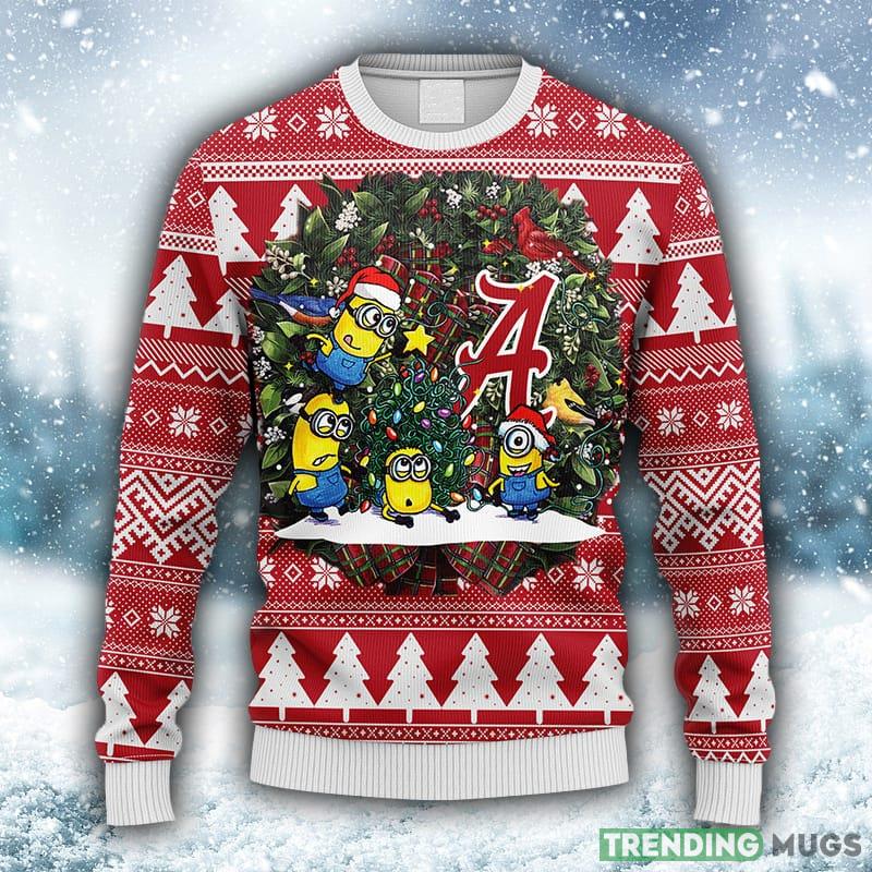 NCAA Alabama Crimson Tide Minion Christmas Ugly 3D Sweater For Men And Women Gift Ugly Christmas - NCAA Alabama Crimson Tide Minion Christmas Ugly Sweater_1 NCAA Alabama Crimson Tide Minion Christmas Ugly 3D Sweater For Men And Women Gift Ugly Christmas - NCAA Alabama Crimson Tide Minion Christmas Ugly Sweater_1