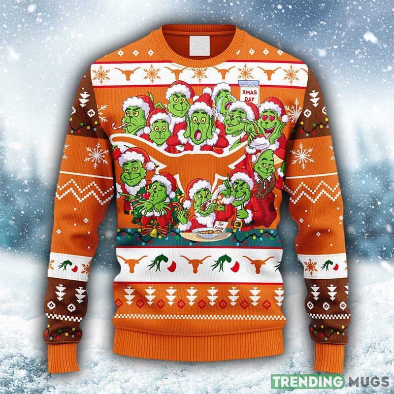 NCAA Texas Longhorns 12 Grinch Xmas Day Christmas Ugly 3D Sweater For Men And Women Gift Ugly Christmas 3D Sweater NCAA Texas Longhorns 12 Grinch Xmas Day Christmas Ugly 3D Sweater For Men And Women Gift Ugly Christmas 3D Sweater