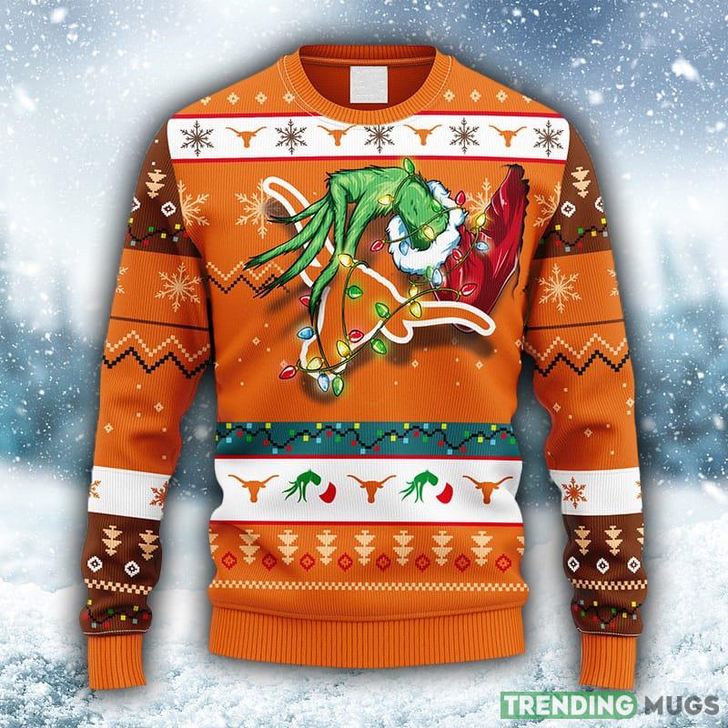 NCAA Texas Longhorns Grinch Christmas Ugly 3D Sweater For Men And Women Gift Ugly Christmas - NCAA Texas Longhorns Grinch Christmas Ugly Sweater_1 NCAA Texas Longhorns Grinch Christmas Ugly 3D Sweater For Men And Women Gift Ugly Christmas - NCAA Texas Longhorns Grinch Christmas Ugly Sweater_1