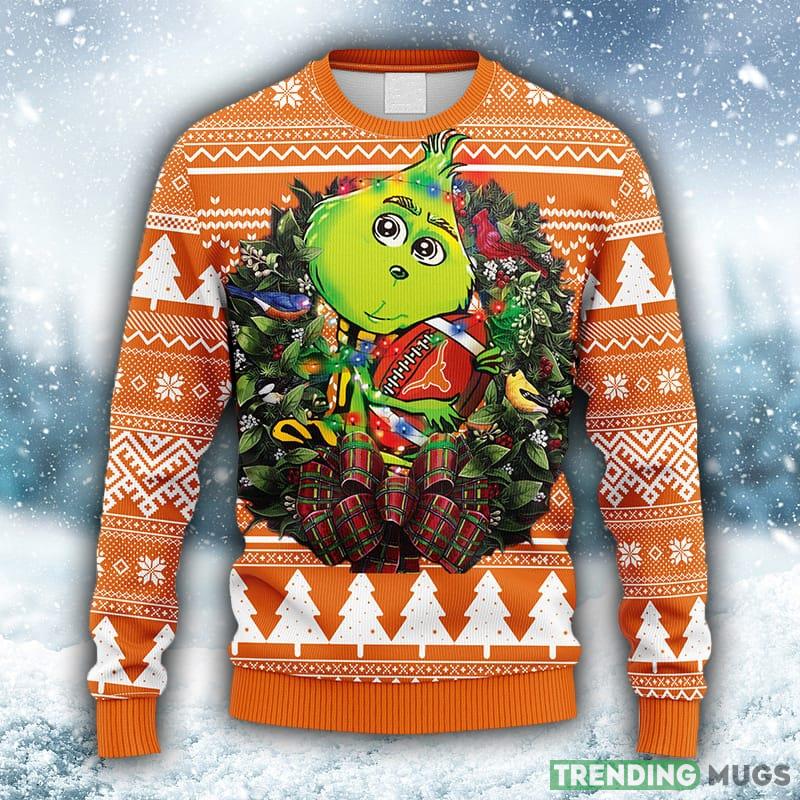 NCAA Texas Longhorns Grinch Hug Christmas Ugly 3D Sweater For Men And Women Gift Ugly Christmas - NCAA Texas Longhorns Grinch Hug Christmas Ugly Sweater_1 NCAA Texas Longhorns Grinch Hug Christmas Ugly 3D Sweater For Men And Women Gift Ugly Christmas - NCAA Texas Longhorns Grinch Hug Christmas Ugly Sweater_1