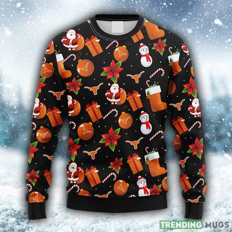 NCAA Texas Longhorns Santa Claus Snowman Christmas Ugly 3D Sweater For Men And Women Gift Ugly Christmas - NCAA Texas Longhorns Santa Claus Snowman Christmas Ugly Sweater_1 NCAA Texas Longhorns Santa Claus Snowman Christmas Ugly 3D Sweater For Men And Women Gift Ugly Christmas - NCAA Texas Longhorns Santa Claus Snowman Christmas Ugly Sweater_1