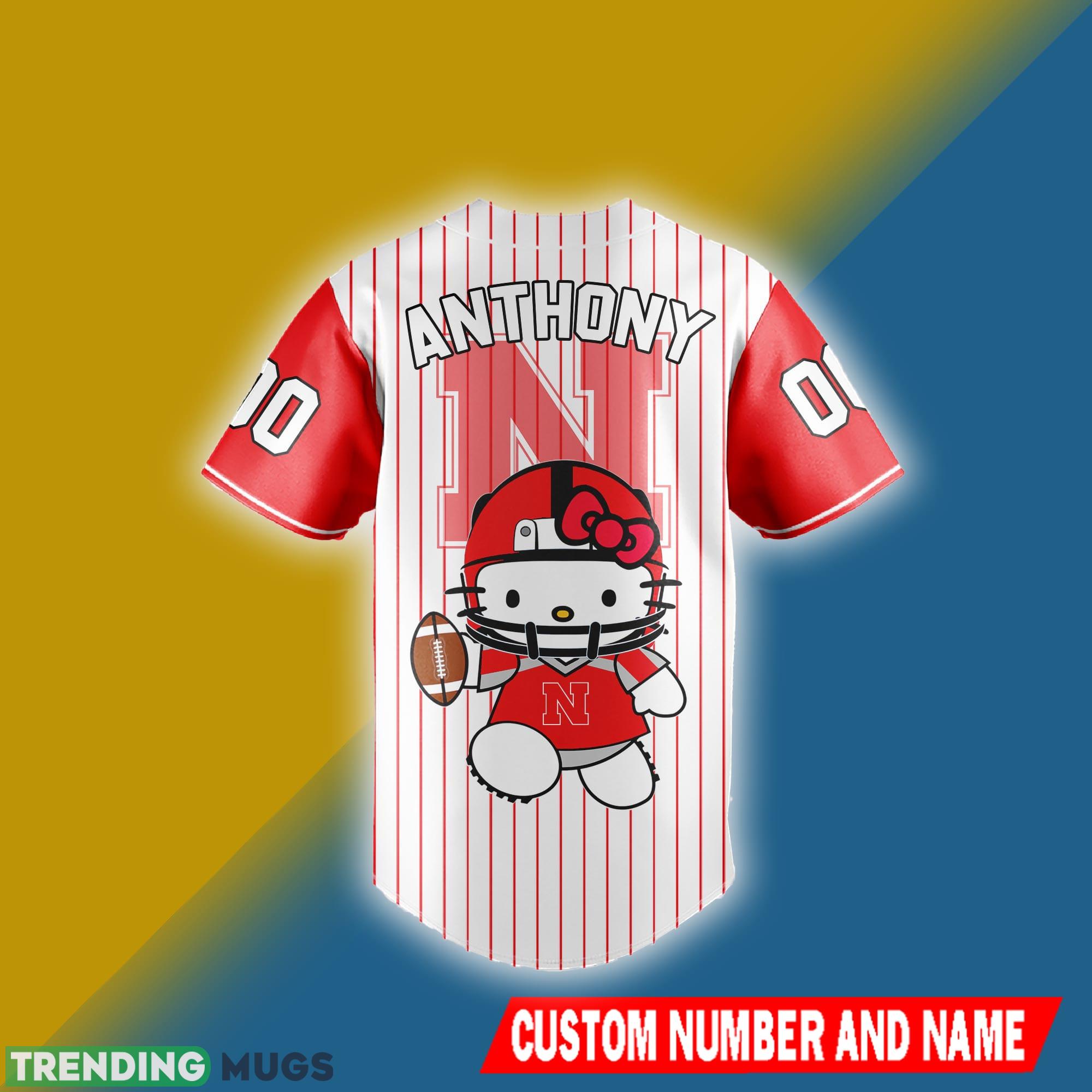 Nebraska Cornhuskers Jersey Shirt NCAA Hello Kitty Custom Number And Name Football Jersey Nebraska Cornhuskers Jersey Shirt NCAA Hello Kitty Custom Number And Name Football Jersey