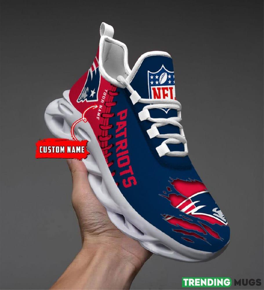 New England Patriots Custom Name NFL Max Soul Shoes Chunky Sneakers Gift For Fans - New England Patriots Personalized NFL Max Soul Shoes_1 New England Patriots Custom Name NFL Max Soul Shoes Chunky Sneakers Gift For Fans - New England Patriots Personalized NFL Max Soul Shoes_1