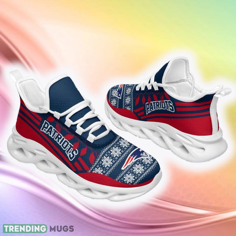 New England Patriots Santa Claus Ugly Christmas Snow Flowers Blue Color Sneakers Max Soul Shoes For Fans Gift - New England Patriots Santa Claus Christmas Color Sneakers Max Soul Shoes For Fans Gift New England Patriots Santa Claus Ugly Christmas Snow Flowers Blue Color Sneakers Max Soul Shoes For Fans Gift - New England Patriots Santa Claus Christmas Color Sneakers Max Soul Shoes For Fans Gift