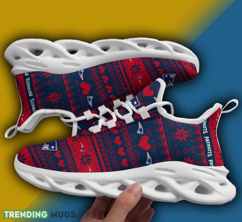 New England Patriots X-max Patterns Max Soul Shoes Fashion-forward Christmas Sneakers - New England Patriots X-max Patterns Max Soul Shoes Christmas Sneakers Photo 1 New England Patriots X-max Patterns Max Soul Shoes Fashion-forward Christmas Sneakers - New England Patriots X-max Patterns Max Soul Shoes Christmas Sneakers Photo 1