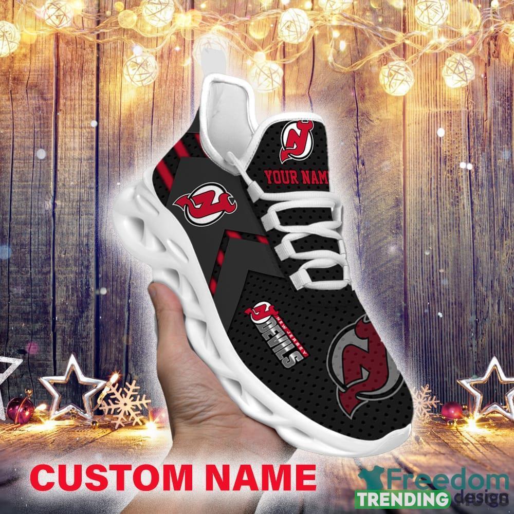 New Jersey Devils Custom Name NHL Luxury Max Soul Shoes Gift For Fans Running Sneaker Max Soul New Jersey Devils Custom Name NHL Luxury Max Soul Shoes Gift For Fans Running Sneaker Max Soul