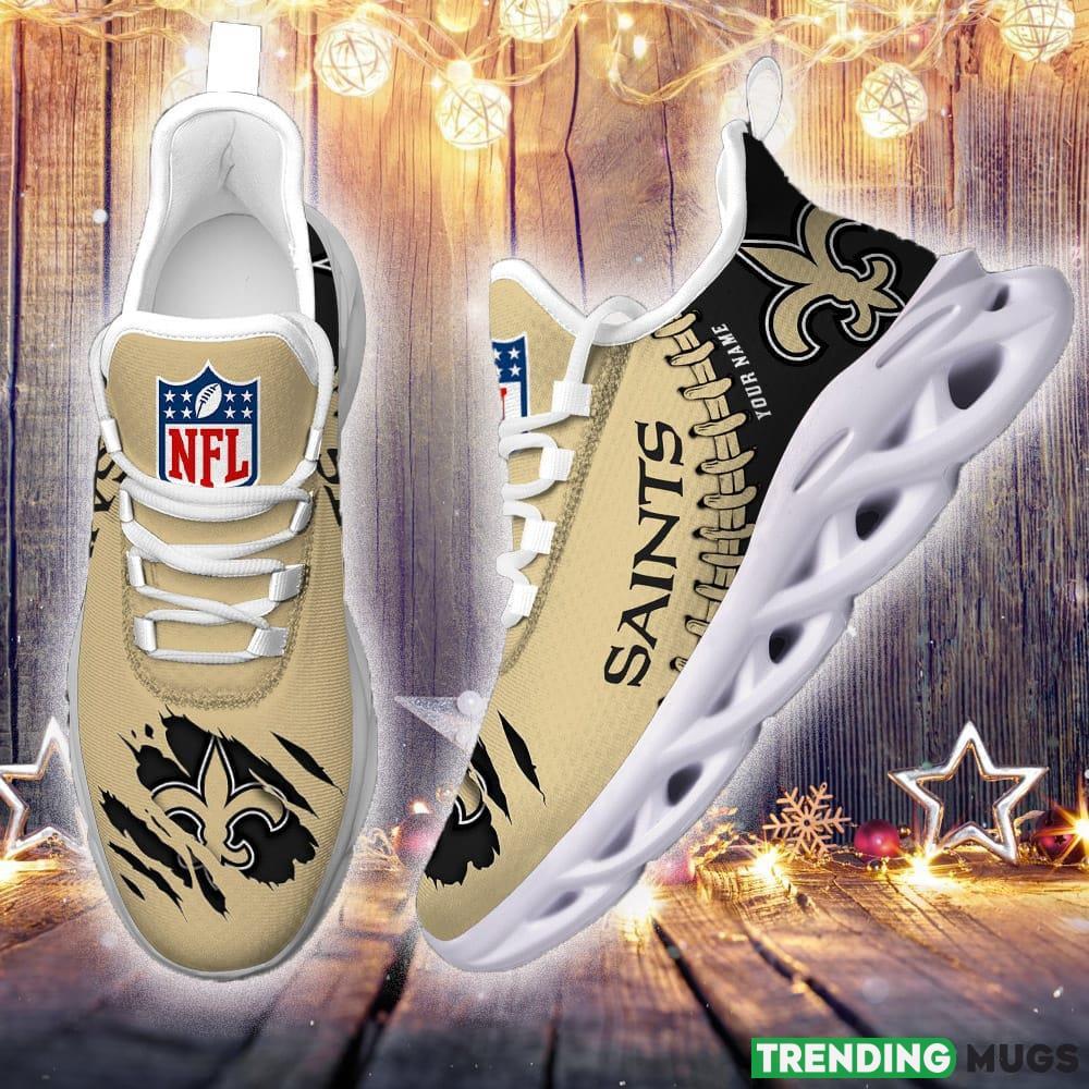 New Orleans Saints Custom Name NFL Max Soul Shoes Chunky Sneakers Gift For Fans Max Soul New Orleans Saints Custom Name NFL Max Soul Shoes Chunky Sneakers Gift For Fans Max Soul