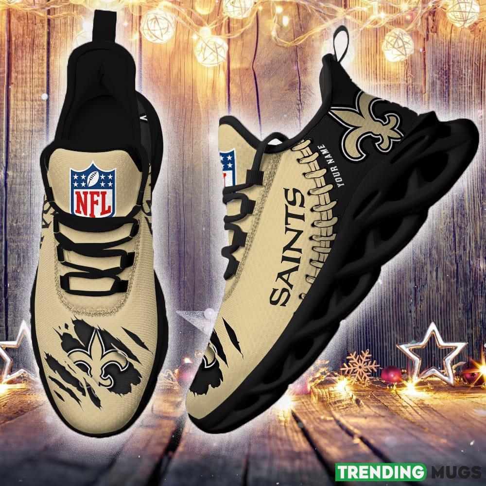 New Orleans Saints Custom Name NFL Max Soul Shoes Chunky Sneakers Gift For Fans Max Soul New Orleans Saints Custom Name NFL Max Soul Shoes Chunky Sneakers Gift For Fans Max Soul